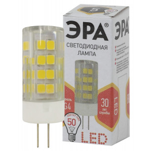 Лампочка светодиодная STD LED JC-5W-220V-CER-827-G4 G4 5Вт керамика капсула теплый белый свет Б0027857