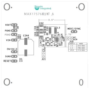 MAX17576EVKITB#, Средства разработки интегральных схем (ИС) управления питанием Evkit for MAX17576 4.5V to 60V Input, 5A, Synchronous DC-DC Power Converter Configured for 5V Output