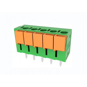 Клемма на плату MC-TC5.08V02P-N-0001, Клемма, вертикальный, подвод кабеля, на плату, шаг: 5.08 мм, 2 полюса, фиксация провода Push-In исполнение: два вывода на полюс, 400V, 15A, цвет: серый