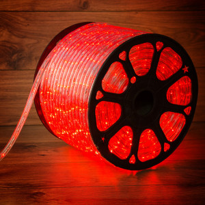 Дюралайт LED, постоянное свечение (2W) - красный, 30 LED/м, бухта 100м 121-122-6