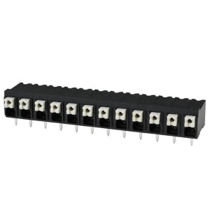 TBLH10-500-12BK, Фиксированные клеммные колодки Terminal block, screwless, High Temp, 5.00, Horizontal, 12, Black w Gray Button