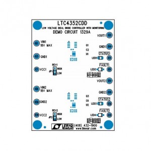 DC1329A, Средства разработки интегральных схем (ИС) управления питанием LTC4352CDD Demoboard - Low Voltage Ideal