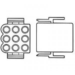 1-480585-0, Штыревые и гнездовые соединители PLUG HSG 9P