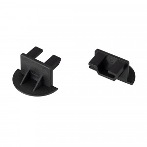 PDS-FS черная глухая, Заглушка полукруглая пластиковая черная для профиля PDS-FS глухая. В комплекте 2 заглушки, цена за комплект.