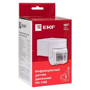 ИК датчик движения наст. 1200Вт 180гр. до 12м IP44 MS-118B PROxima dd-ms-118B