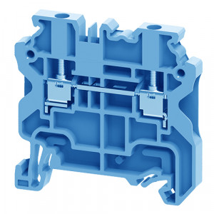 CY2.5BU, Проходная клемма, тип фиксации провода: винтовой, номинальное сечение: 2,5 мм кв., 24A, 1000V, ширина: 5 мм, цвет: синий, тип монтажа: DIN35