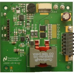 LM3434SQ-20AEV/NOPB, Средства разработки схем светодиодного освещения  LM3434SQ-20AEV EVAL BOARD