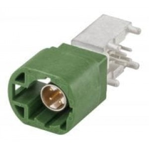 D4S20L-40MA5-E, РЧ соединители / Коаксиальные соединители Right Angle Plug PCB w/Housing T&R Green