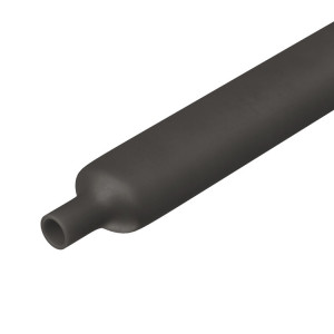 Самозатухающая термоусаживаемая трубка 12/4 мм черный 3:1(кр.25м) [TN3PC301120BK]