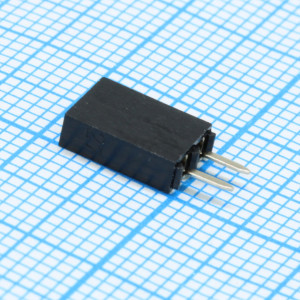 DS1023-01-1X2SF11, Гнездо на плату 1х2 конт., шаг 2.54мм, высота 8.5мм, позолоч