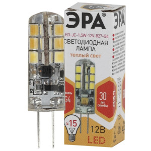 Лампочка светодиодная STD LED JC-1,5W-12V-827-G4 G4 1,5Вт капсула теплый белый свет Б0033188