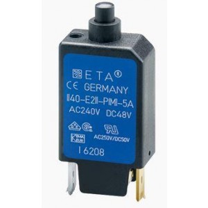 1140-E211-P1M1-10A, Автоматические выключатели Thermal circuit breaker for snap-in panel mounting, push to reset, single pole