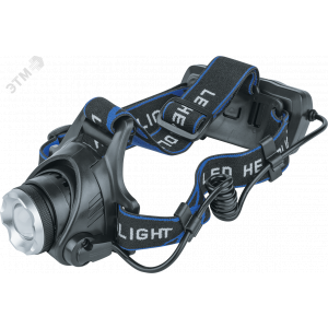 Фонарь светодиодный NPT-H15-ACCU 5Вт CREE XP-E LED аккумуляторный налобный пластик 20559