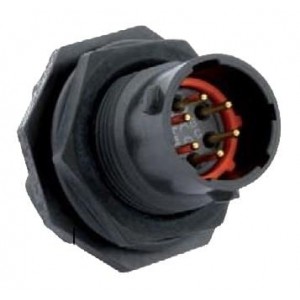 UTS7106P, Стандартный цилиндрический соединитель 6P Straight Pin Plug Jam Nut Size 10