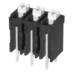 TBLH10V-500-03BK, Фиксированные клеммные колодки Terminal block, screwless, High Temp, 5.00, Vertical, 3, Black w Gray Button