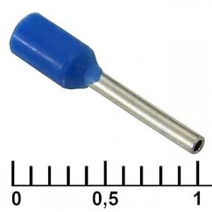 DN00308 BLUE (0.8X8MM), Наконечник на кабель DN00308, синий, 0.8x8 мм