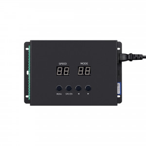 Контроллер DMX K-5000 (220V, SD-card, 5x512) 024323, DMX512 контроллер с функцией редактирования адресов. 5 портов по 512 каналов на каждый. Напряжение питания AC 220V. SD-карта в комплекте. Рекомендуется для использования с линейными прожекторами AR-LINE-RGB. Габариты 192x122x45мм.