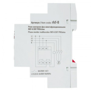 Реле контроля фаз РКФ-8 многофукц. rkf-8