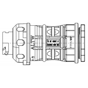 PWJ-03BMMB-LL8001, Соединители для фотогальванических элементов / соединители для солнечных батарей PV Connector 3 Pin Cable (16mm), Male