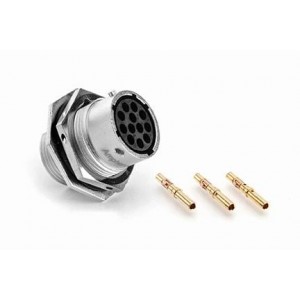 RT071412SNH-K, Стандартный цилиндрический соединитель Jam Nut Recpt Socket 16Awg 12 pin