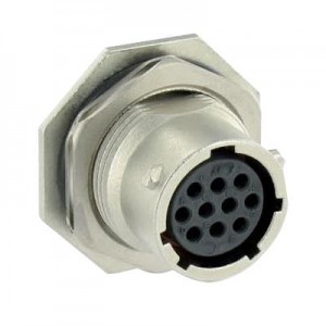 UT0W71210SH, Стандартный цилиндрический соединитель 10P Sckt Receptacle Jam Nut Size 12