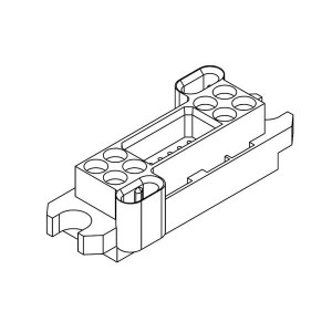 035LDCP, Сверхмощные разъемы питания 8 16AWG, 21 20AWG PIN HOUSING ONLY