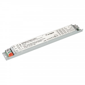ARJ-SP-120-LINEAR-PFC-DALI2-ADJ, Диммируемый источник тока без гальванической развязки с регулировкой для светильников и мощных светодиодов. Входное напряжение 220-240 VAC. Предназначены для питания групп светильников и светодиодов от одного источника тока. Выходные параметры: 80-330В (3