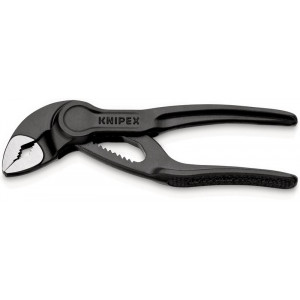 Переставные клещи KN-8700100, KNIPEX Cobra® XS, зев 28 мм, длина 100 мм, фосфатированные