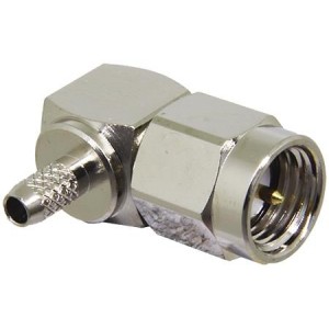 CONSMA012, РЧ соединители / Коаксиальные соединители SMA Mal R Angle Cbl End Crimp-RG-174 Cbl