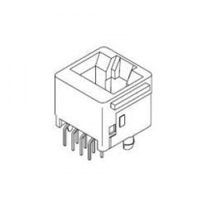 42878-6506, Модульные соединители / соединители Ethernet VERT 6/2 RJ-11 flangeless low pro