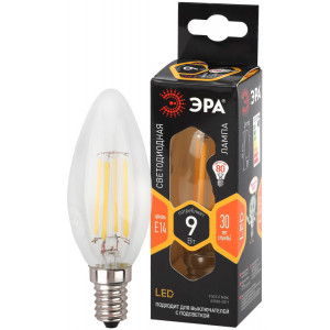 Лампа светодиодная филаментная F-LED B35-9w-827-E14 B35 9Вт свеча E14 тепл. бел. Б0046991