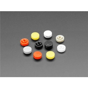 4228, Принадлежности Adafruit  Plastic Button Caps For Square Top (10-pack) - 8mm Diameter