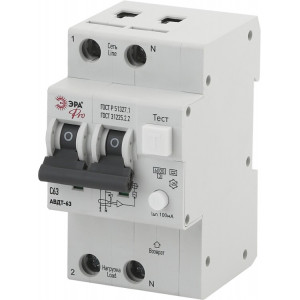 Автоматический выключатель дифференциального тока PRO NO-901-97 АВДТ 63 C63 100мА 1P+N тип A Б0031847