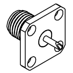 R125403000, РЧ соединители / Коаксиальные соединители SMA SQ FLNG JACK REC W/ SLDR POT CONTACT