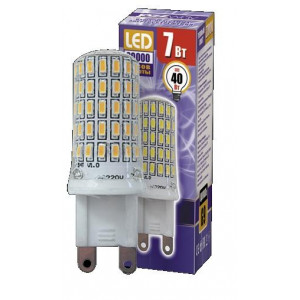 Лампа светодиодная PLED-G9 7Вт капсульная 2700К тепл. бел. G9 400лм 220В 1039064B
