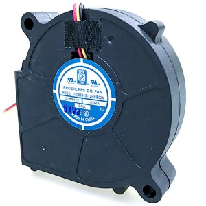 ODB6015-12HHB02A, Нагнетатели и центробежные вентиляторы DC Blower, 60x15mm, 12VDC, 7.45CFM, 3.84W, 0.2A, 44dBA, 5000RPM, Dual Ball Bearing, 3x Lead Wires, Alarm Output Open Collector