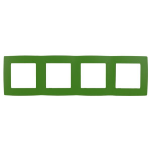 12-5004-27 Рамка на 4 поста, 2, зелёный (10/100/2000) Б0019430