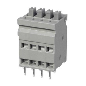 TBL009V-254-04GY-2GY, Фиксированные клеммные колодки Terminal block, screwless, 2.54, Vertical, 4, Gray w Gray Button