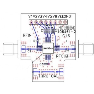 EV1HMC424AG16, Радиочастотные средства разработки 5 dB LSB 6-Bit DigAttenuator SMT