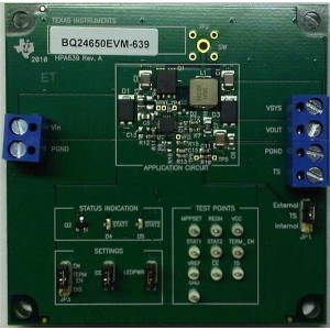 BQ24650EVM-639, Средства разработки интегральных схем (ИС) управления питанием BQ24650 Eval Mod