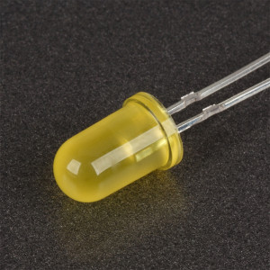 ARL-5613UYD-3CD, Светодиод 5 мм, диффузная желтая линза. Цвет свечения желтый (585 нм). Угол излучения 45°. Сила света Iv=2000-3000 мкд при If=20 мА. VF=1.8-2.3 В. Рекомендуемый постоянный рабочий максимальный ток 16-17 мА