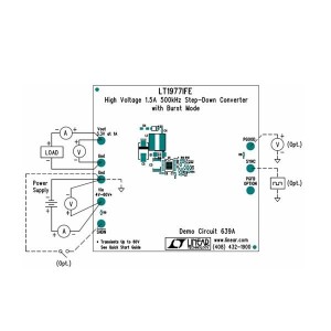 DC639A, Средства разработки интегральных схем (ИС) управления питанием LT1977IFE - High Voltage 1.5A 500kHz Ste
