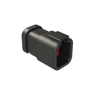 ATP04-6P-MM01BK, Автомобильные разъемы 6-Position Receptacle, Male, with Endcap and Reduced Diameter Seal, Black