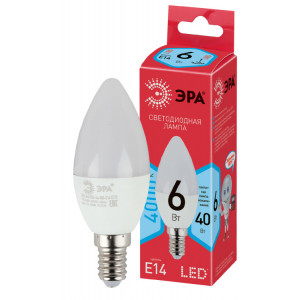 Лампочка светодиодная RED LINE ECO LED B35-6W-840-E14 E14 / Е14 6Вт свеча нейтральный белый свет Б0020619