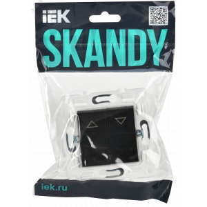 SKANDY Выключатель жалюзи 10А SK-V12Bl черный IEK SK-V15-0-10-K02