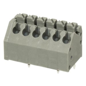 TBL002A-350-06GY-2GY, Фиксированные клеммные колодки Terminal block, screwless, 3.50, 45 , 6 poles, cool gray