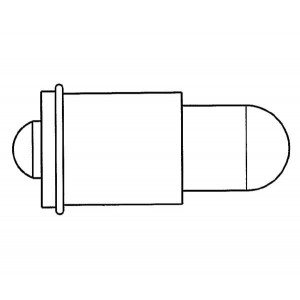 521-9201F, Светодиодные лампы - Светодиоды с цоколем GRN MIDGET FLANGE NON DIFF 3/4 BASE