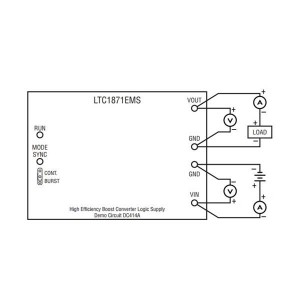 DC414B, Средства разработки интегральных схем (ИС) управления питанием LTC1871EMS - High Efficiency Boost Conve