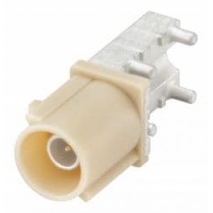 59S2AQ-40MT5-I_1, РЧ соединители / Коаксиальные соединители Plug PC-Board SMD Right Angle I Beige