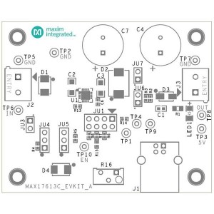 MAX17613CEVKIT#, Средства разработки интегральных схем (ИС) управления питанием Evkit for MAX17613C, 4.5V to 60V, 3A, Current-Limiter with Reverse Protection